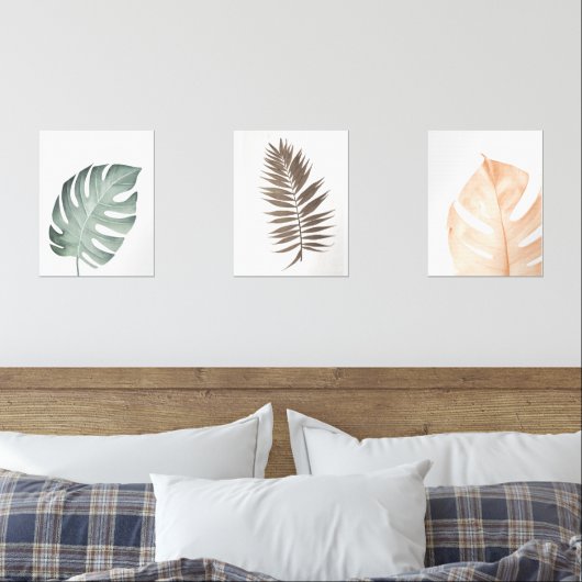 Tropical Leaf Set – Japans minimalistisch – Muurku (Slaapkamer)