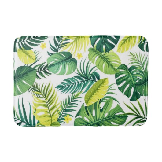 Tropical Leaf Story – Monstera & Banana Leaf Badmat (Voorkant)
