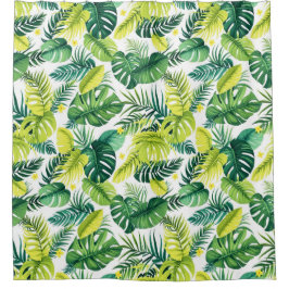 Tropical Leaf Story – Monstera & Banana Leaf Douchegordijn