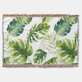  Tropical Leaf Throw Blanket Deken