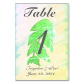 Tropical Leaf Waterverf Trouwtafel No. Kaarten (Voorkant)