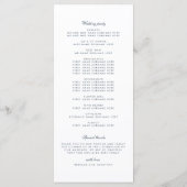 Tropical Leaf Wedding Day Programma (Achterkant)