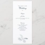 Tropical Leaf Wedding Day Programma (Voorkant)