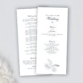 Tropical Leaf Wedding Day Programma