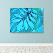TROPICAL LEAVES 3 Panel Home Canvas Muurkunst Afdruk (Insitu (Houten vloer))