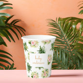 Tropical Leaves-Baby shower Papieren Bekers