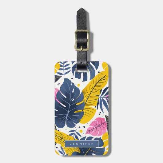 Tropical Leaves Bagage Tags Bagagelabel (Voorkant verticaal)