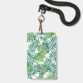Tropical Leaves Black VIP All Access Pass Concert Badge (Achterkant met lanyard)