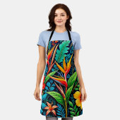 Tropical Leaves Bloom Art Schort (Gedragen)
