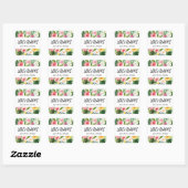 Tropical Leaves Bruiloft Dank u Vierkante Sticker (Vel)