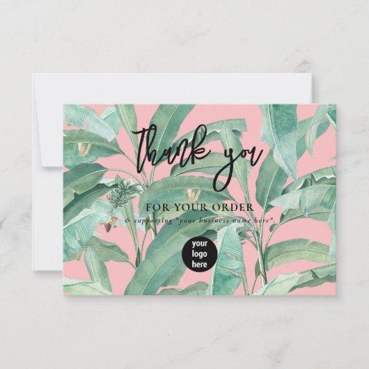 Tropical Leaves Business Bedankt Logo (Voorkant)