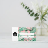 Tropical Leaves Business Next Afspraakkaart Visitekaartje (Staand voorkant)