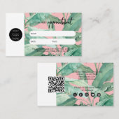 Tropical Leaves Business Next Afspraakkaart Visitekaartje (Voorkant / Achterkant)