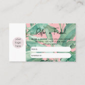 Tropical Leaves Business Verwijs een vriend door Visitekaartje (Voorkant)