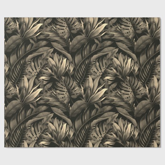 Tropical Leaves Cadeaupapier (Vlak)