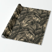 Tropical Leaves Cadeaupapier (Uitgerold)