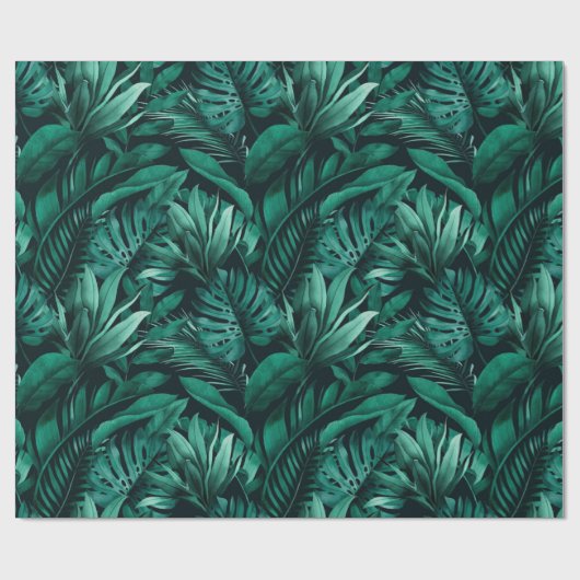 Tropical Leaves Cadeaupapier (Vlak)