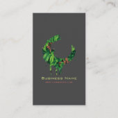 Tropical Leaves & Flowers Swirl | Modern Custom Visitekaartje (Voorkant)
