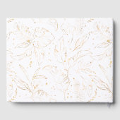 Tropical Leaves Goud Groen Bruiloft Gast Boek (Achterkant)