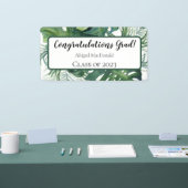 Tropical Leaves Graduation Party Banner (Beurs)