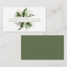 Tropical Leaves Greenery RSVP naar website |