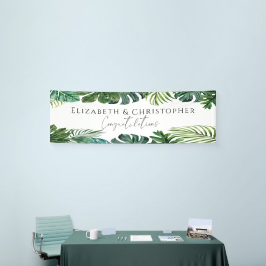 Tropical Leaves Island bruiloft Spandoek (Beurs)