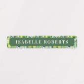Tropical Leaves Kinder naam Waterproof Labels (Design 1)