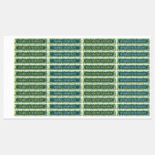 Tropical Leaves Kinder naam Waterproof Labels (Vel)