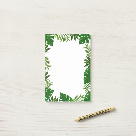 Tropical Leaves-Lijst Post-it® Notes (Op bureau)