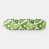 Tropical Leaves & Monstera Seamless Pattern Persoonlijk Skateboard (Horizontaal)