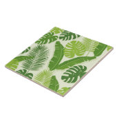 Tropical Leaves & Monstera Seamless Pattern Tegeltje (Zijkant)