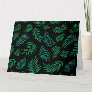 Tropical Leaves Pattern 2 Bedankkaart