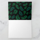 Tropical Leaves Pattern 2 Bedankkaart (Binnen)