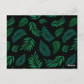 Tropical Leaves Pattern 2 Briefkaart (Achterkant)