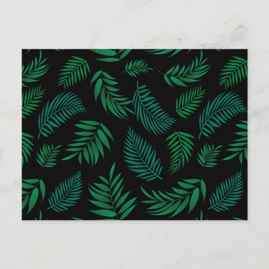 Tropical Leaves Pattern 2 Briefkaart (Voorkant)