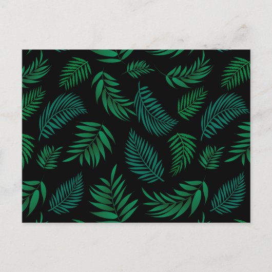 Tropical Leaves Pattern 2 Feestdagenkaart (Voorkant)