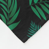 Tropical Leaves Pattern 2 Fleece Deken (Hoek)