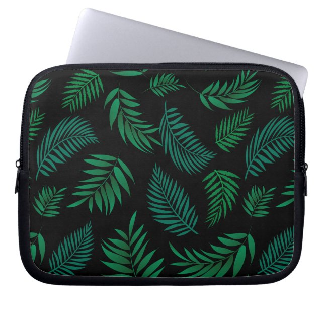 Tropical Leaves Pattern 2 Laptop Sleeve (Voorkant)