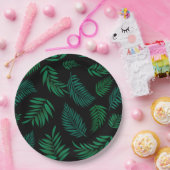 Tropical Leaves Pattern 2 Papieren Bordje (Feest)