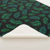 Tropical Leaves Pattern 2 Sherpa Deken (3/4)