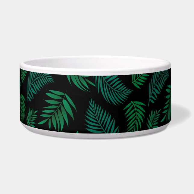Tropical Leaves Pattern 2 Voerbakje (Voorkant)