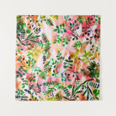 Tropical leaves pattern repeating. Artistic photo Wandkleed (Voorkant (horizontaal))