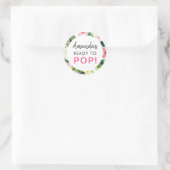 Tropical Leaves Ready to Pop Baby shower Sticker (Tas)