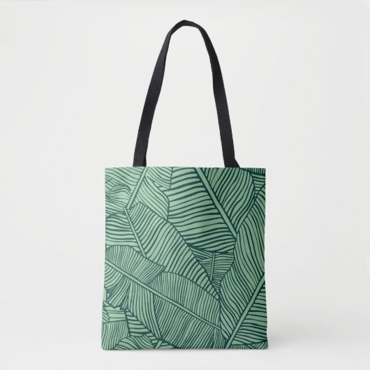 Tropical leaves. Seamless texture with banana leaf Tote Bag (Voorkant)