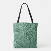 Tropical leaves. Seamless texture with banana leaf Tote Bag (Achterkant)