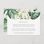 Tropical Leaves Trouwgegevens of register Informatiekaartje (Voorkant / Achterkant)
