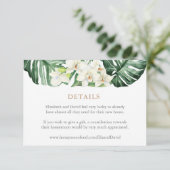 Tropical Leaves Trouwgegevens of register Informatiekaartje (Staand voorkant)