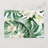 Tropical Leaves Trouwgegevens of register Informatiekaartje (Achterkant)