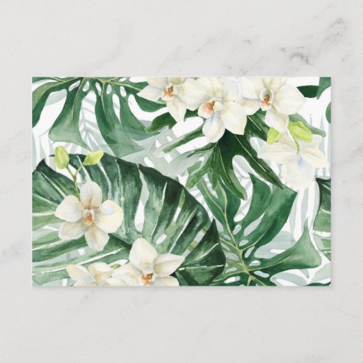 Tropical Leaves Trouwgegevens of register Informatiekaartje (Achterkant)