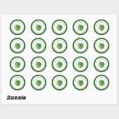 Tropical Leaves Vakantieverlichting Leuk retouradr Ronde Sticker (Vel)